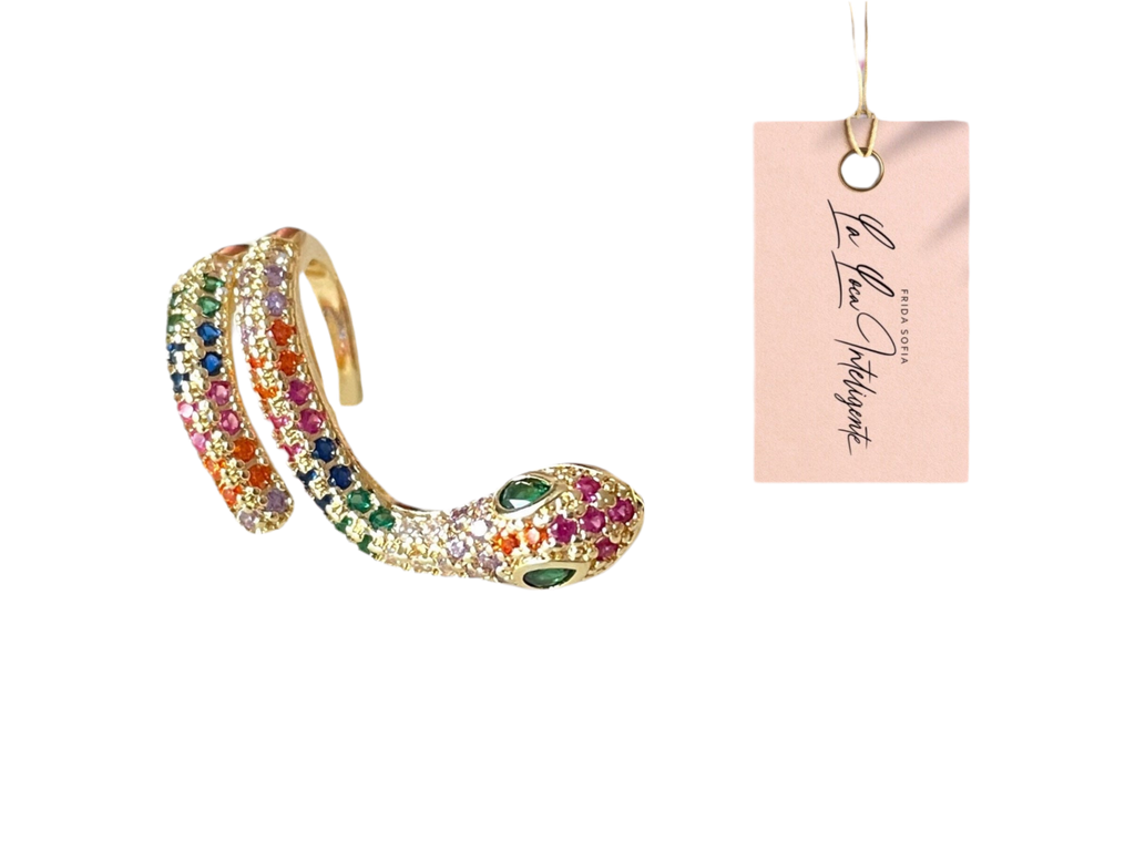 Clip de oreja de serpiente arcoíris