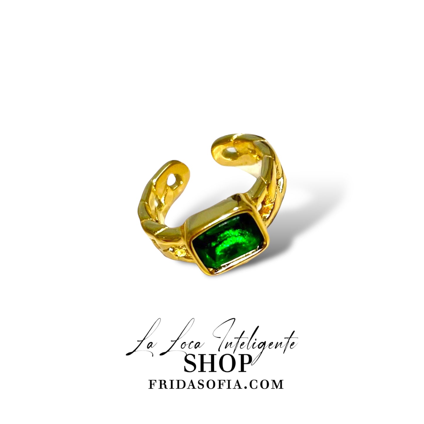 Miss CEO 18k Gold Emerald Jewelry Set