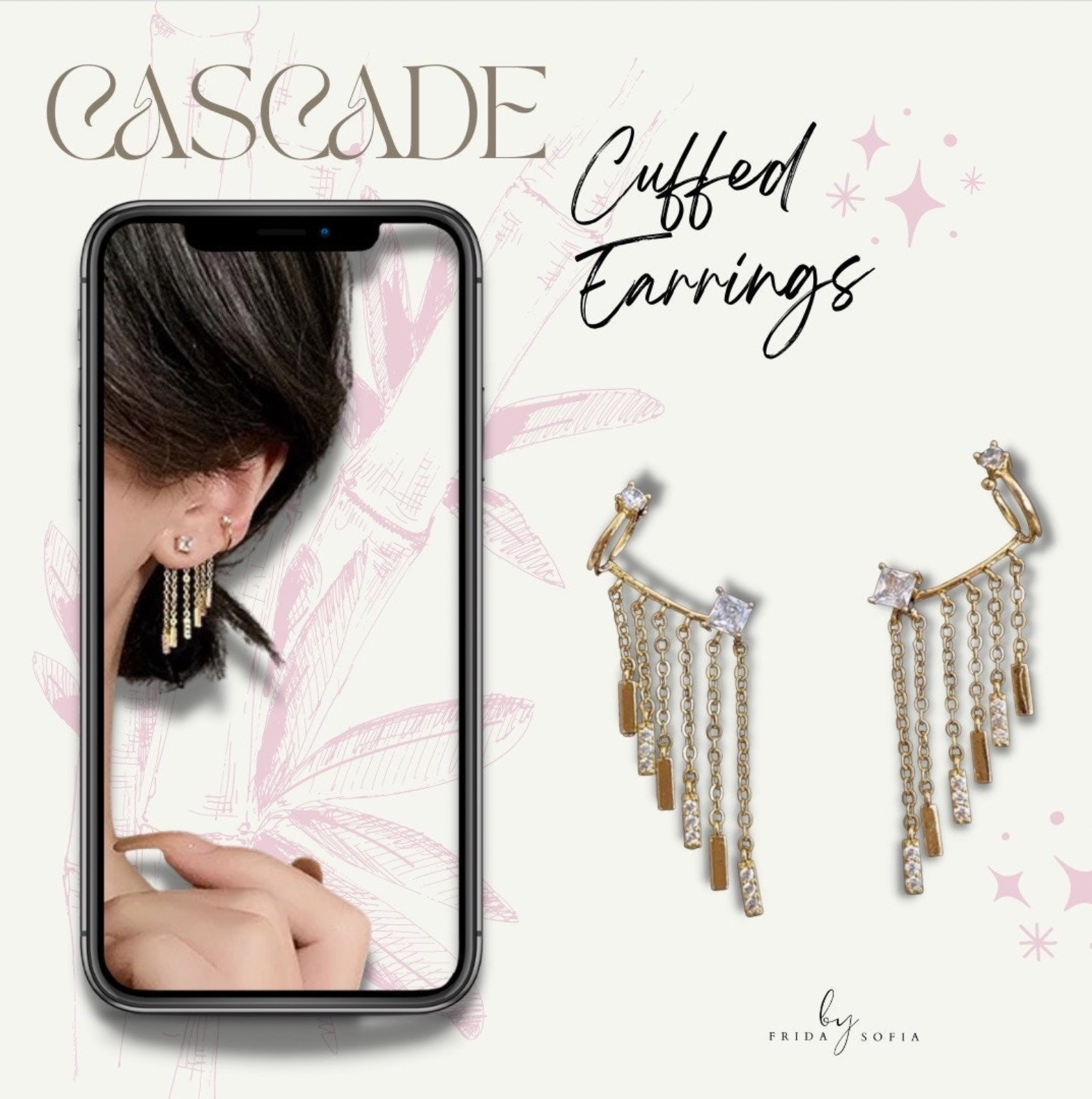 Golden Cascade Ear CLIPcing