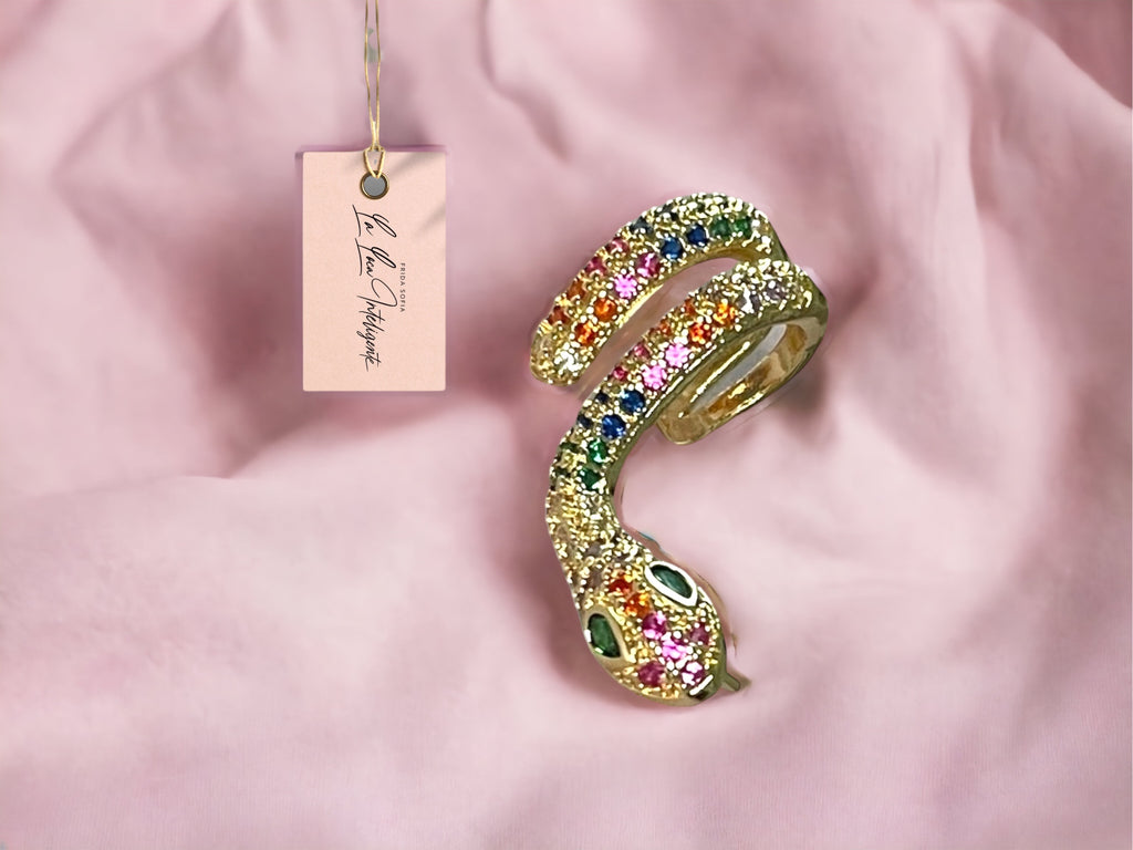 Clip de oreja de serpiente arcoíris