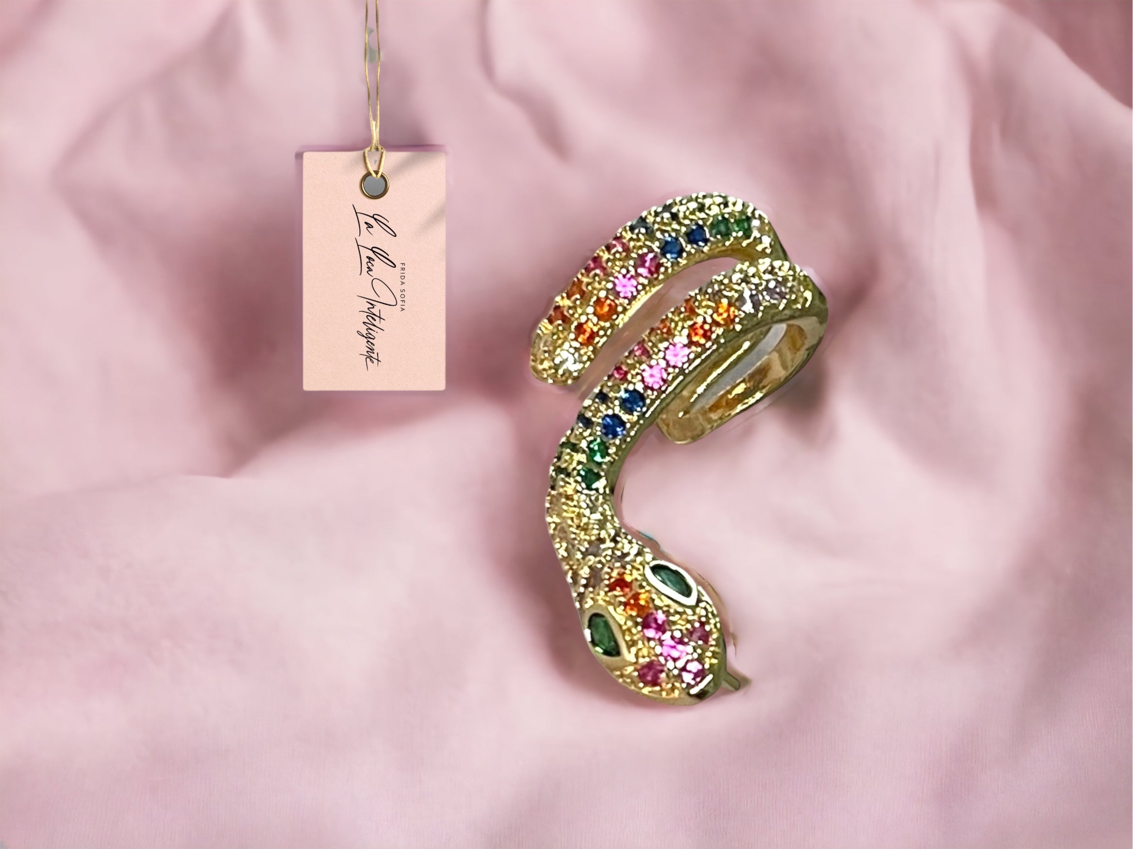 Clip de oreja de serpiente arcoíris