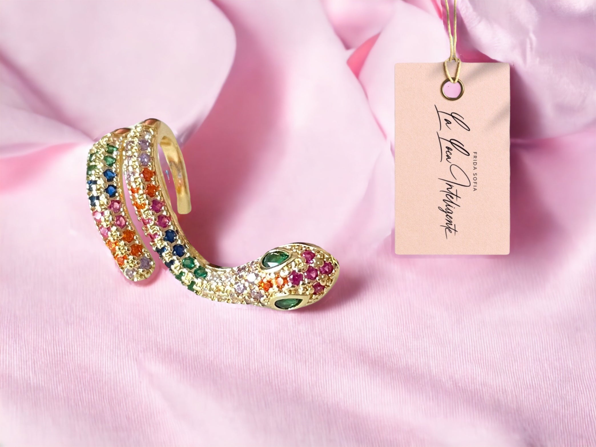 Clip de oreja de serpiente arcoíris